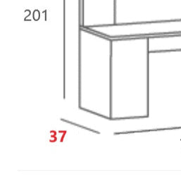 37 cm - shallow version (no possibility of mounting a bowl)