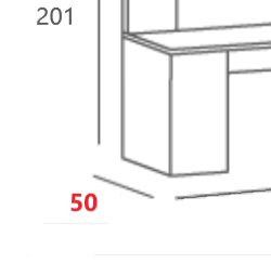 50 cm - deep version (possibility of mounting a bowl)